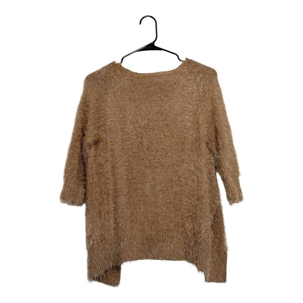 Zara Kids Fuzzy Eyelash Knit Camel Brown Open Front Cardigan Girls Size 6 NWT - Picture 2 of 7